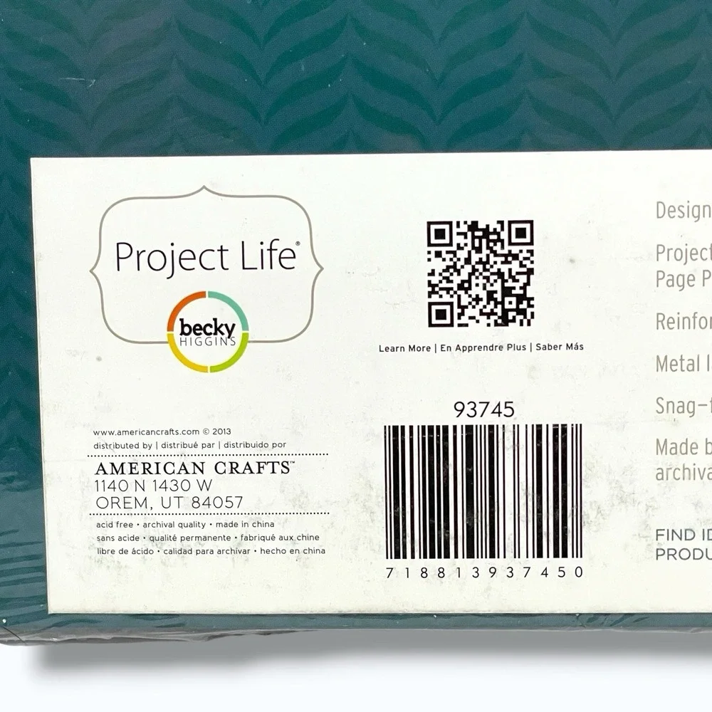 NEW Becky Higgins Project Life 12x12 Scrapbook Album Teal D Ring 